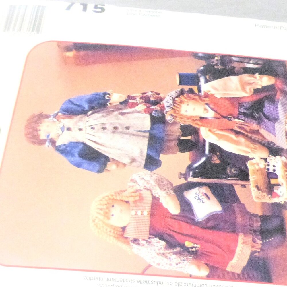 PTN 1995 McCall's Crafts THE SEWING SISTERS McCall's Pattern #715 Sewing Pattern
